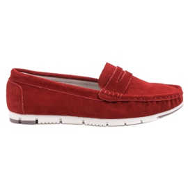 Filippo Røde læder loafers