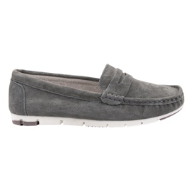 Filippo Grå læder loafers