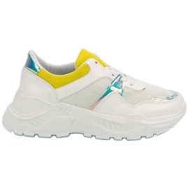SHELOVET Behagelige sneakers hvid