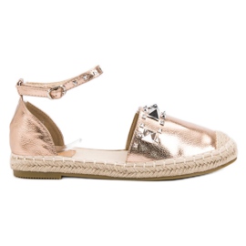 Bestelle Rose Gold Rock Espadrilles gul lyserød