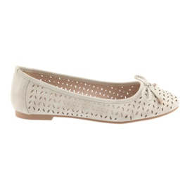 American Club LU13 ballerinaer til kvinder, lyse beige
