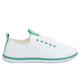Kvinder sneakers hvid og grøn XJ-2918 Grøn