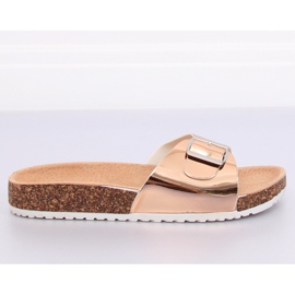 Metal champagne flip flops DD94P Champagne II-GAT lyserød