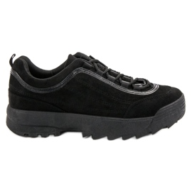 Sort ruskind sneakers