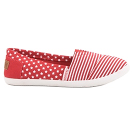 SHELOVET Tekstil Slipons rød