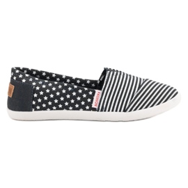 SHELOVET Tekstil Slipons sort