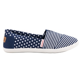 SHELOVET Tekstil Slipons blå