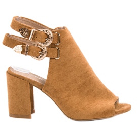 Erynn Elegante indbyggede sandaler brun