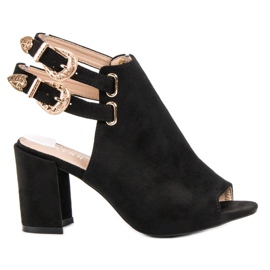 Erynn Elegante indbyggede sandaler sort