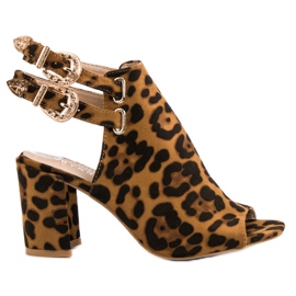Erynn Elegante indbyggede sandaler brun