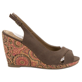 Corina Moderigtige Ethno -sandaler brun