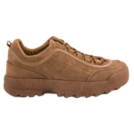 Camel Suede Sneakers brun