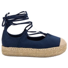 Corina Marineblå bundet Espadrilles