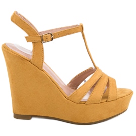 Primavera Sandaler i ruskind gul