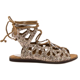 Corina Glitter sandaler gul
