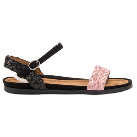 Corina Casual sandaler sort lyserød