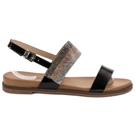 Sandaler med VINCEZA krystaller sort