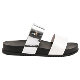 Vinceza Komfortable flip-flops hvid grå