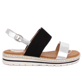 Sorte kvinders sandaler F056 Sort