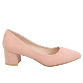 Pumps med lave hæle pink G-136 Pink lyserød