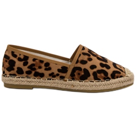 Plettet Espadrilles brun