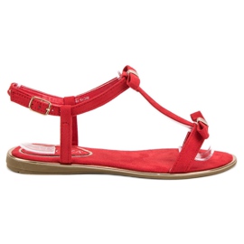 Sandaler med sløjfe VINCEZA rød
