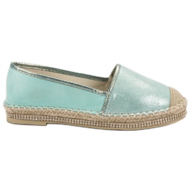 Lucky Shoes Mint Espadrilles med krystaller grøn