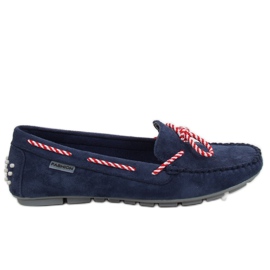 Kvinder marineblå loafers MH04 Navy marine blå