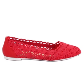 Rød åbent ballerina 4701 Rød