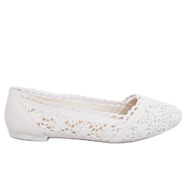 Hvid åbent ballerina 4701 Hvid