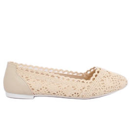 Beige åbent ballerina 4701 Beige