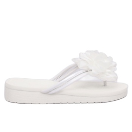 Hvide flip-flops med en blomst CK103 Hvid