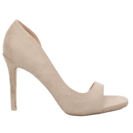 Pumper med åben finger beige G70270 Beige