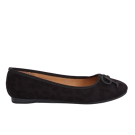 Sort leopardprint til kvinder ballerinaer H9021 Negro