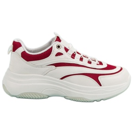 Hvide og røde sneakers