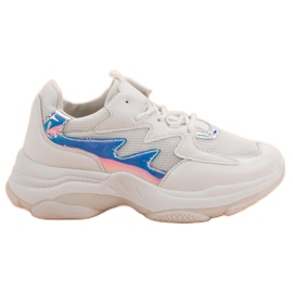 Kayla Hvide sneakers med Holo -effekt