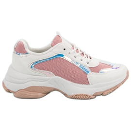 Renda Moderigtige sneakers hvid lyserød