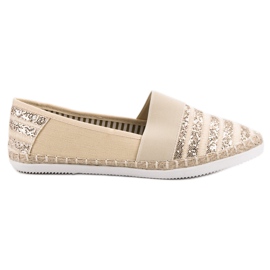 Kayla Skinnende Espadrilles gul