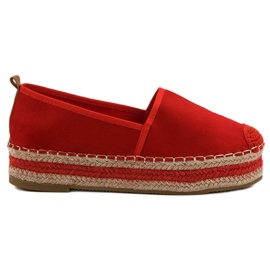 Coura Suede Espadrilles på platformen rød