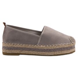Coura Suede Espadrilles på platformen grå