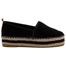 Coura Suede Espadrilles på platformen sort