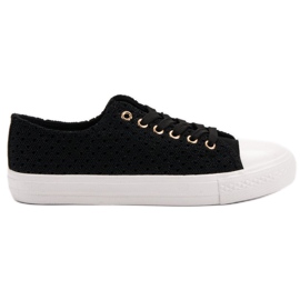 Sorte tekstilsneakers