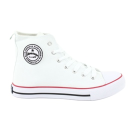 American Club LH42 high-top sneakers hvid rød