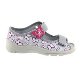 Befado børns sandaler sommerfugle 969X135 violet grå lyserød