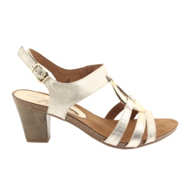 Caprice damesandaler med en udsmykning 28308 gylden oval