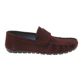 Nikopol Mænds læderbordeaux loafers1688 rød