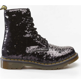Dr. Martens 1460 Pascal Reversible Sequin Black Silver Sequin sort