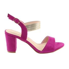 Sandaler på stolpen af ​​Filippo DS817 fuchsia / guld lyserød