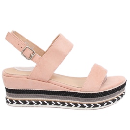 Højsålede sandaler pink 9073 Pink lyserød
