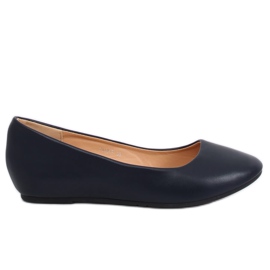 Ballerinas på kiler marineblå 7849-P DK. Blå marine blå